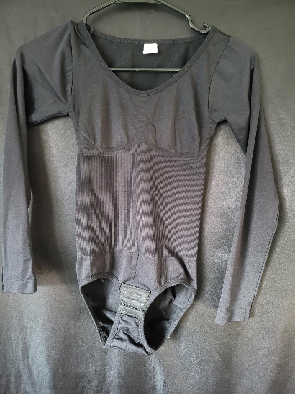 Women's Size Small Long Sleeve Shapewear Bodysuit - Black